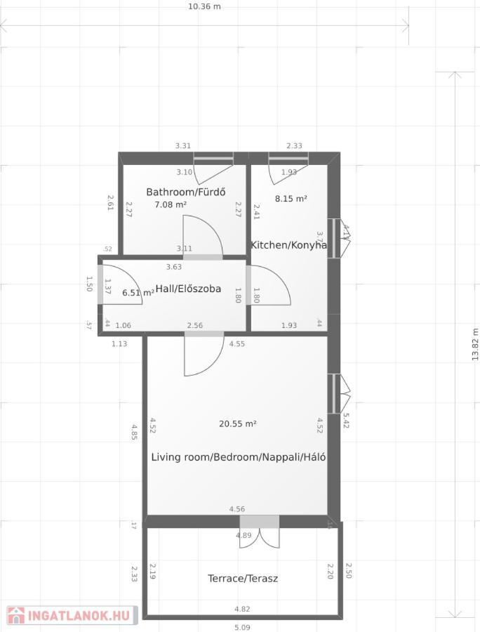 Apartment Bellevue With Ac & Heating & Terrace